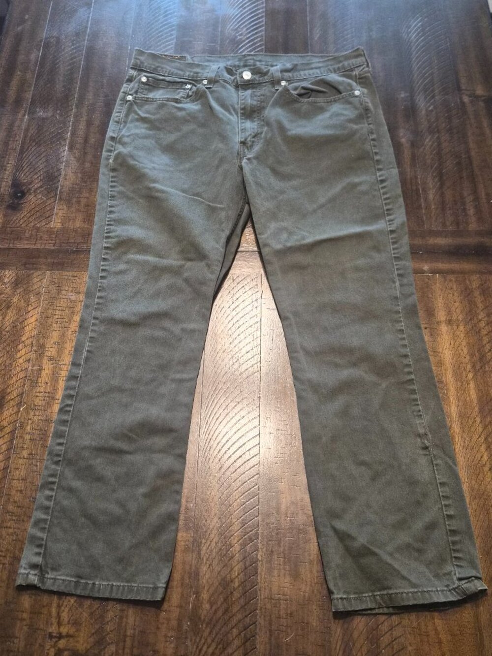 Levis 514 Jeans Mens Size 36x29 Green Regular Fit Straight Leg G764
